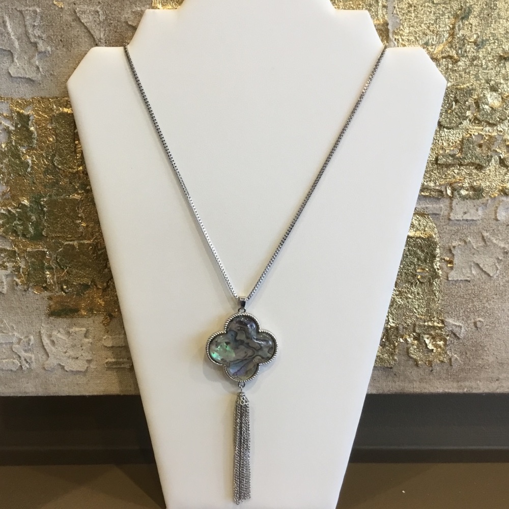 Quatrefoil Abalone Necklace